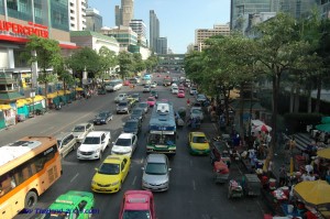 Thailand, Bangkok, Straßenverkehr, Stau, Central World